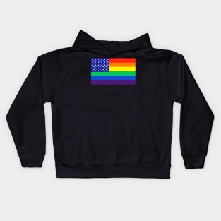 Pride American Flag Kids Hoodie